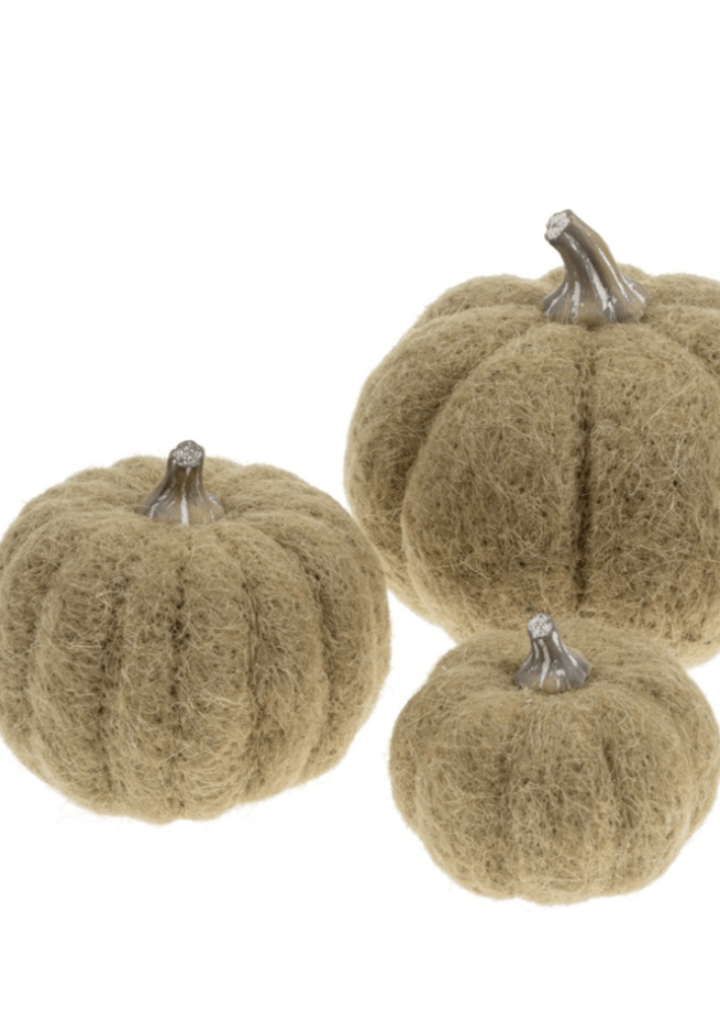 Felt Pumpkin - Moss - Clementine Home Floral Gift