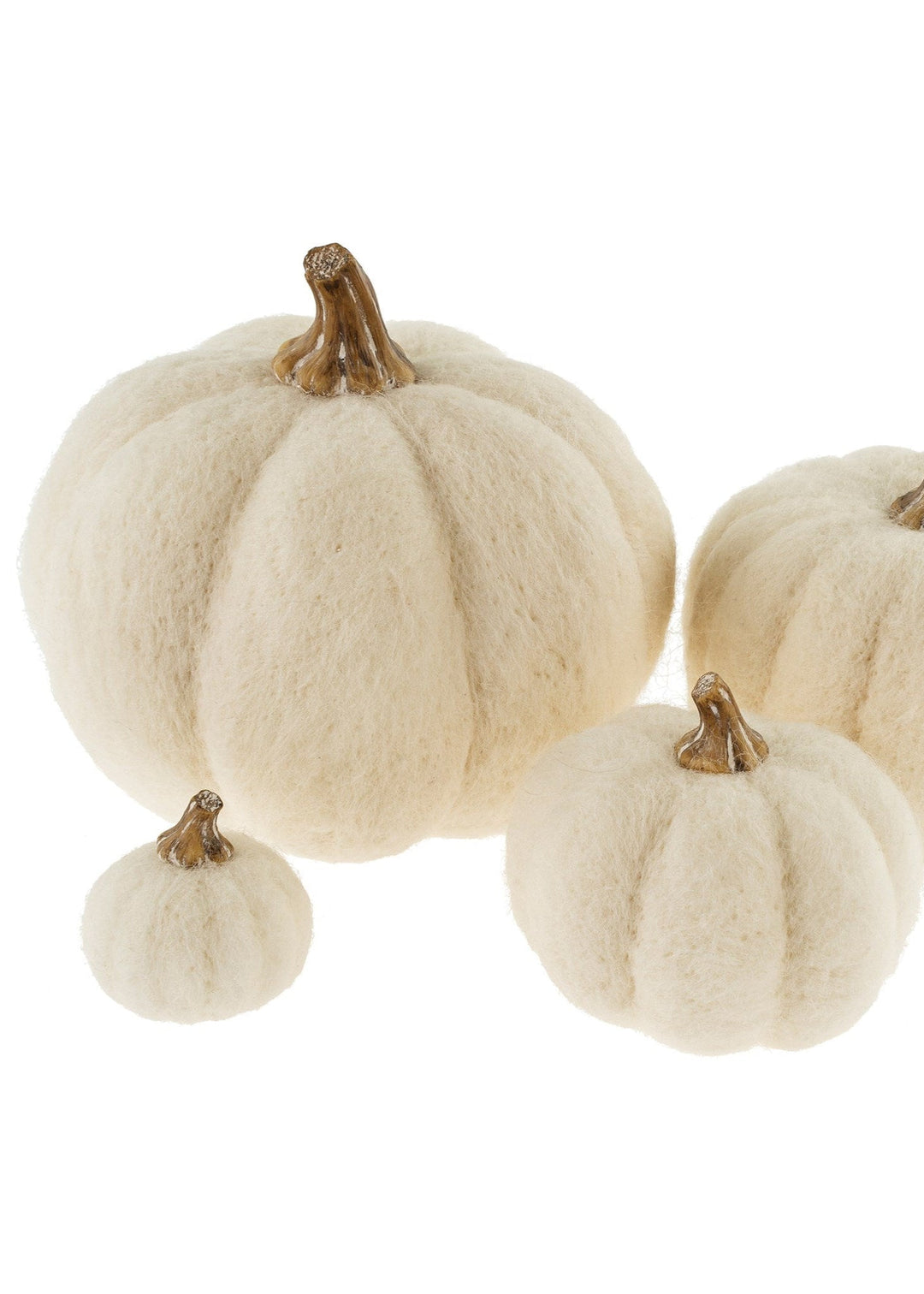 Felt Pumpkin - White - Clementine Home Floral Gift