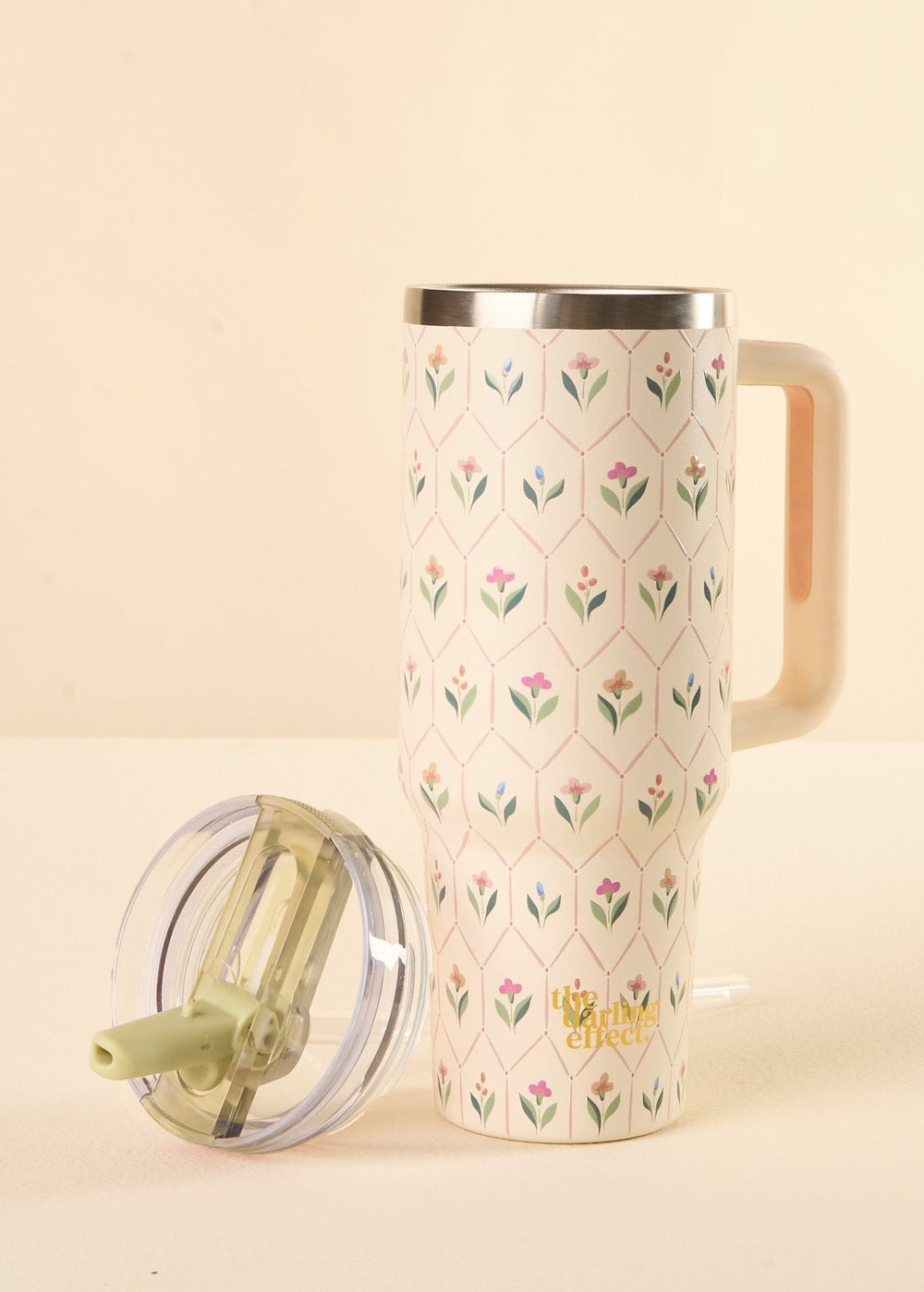 Flip Straw Tumbler 40 oz - Clementine Home Floral Gift