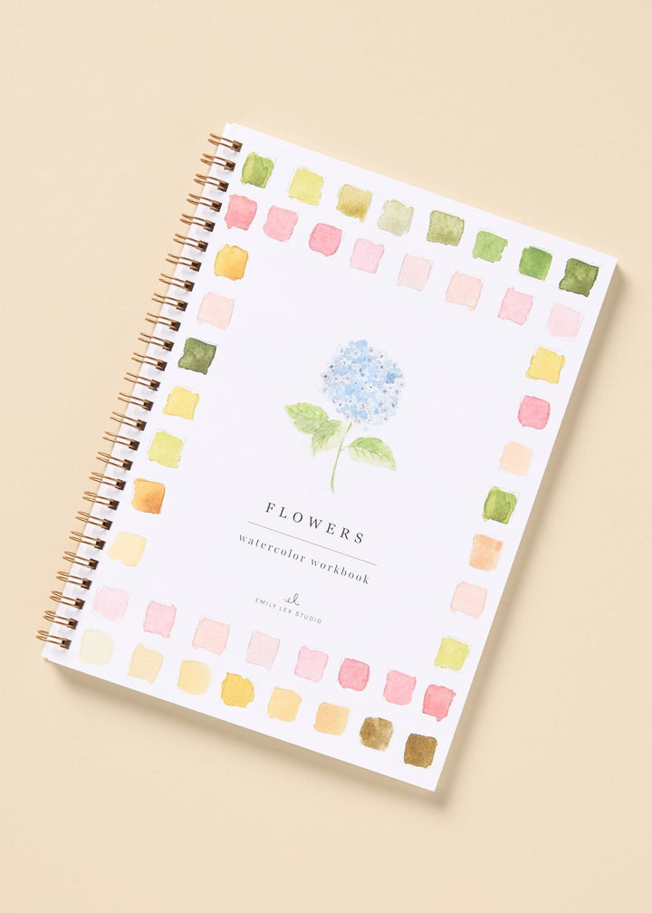Flowers Watercolour Workbook - Clementine Home Floral Gift