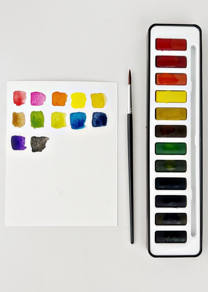 Flowers Watercolour Workbook & Paint Set - Clementine Home Floral Gift