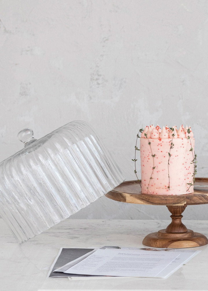 Fluted Glass Cloche - Clementine Home Floral Gift