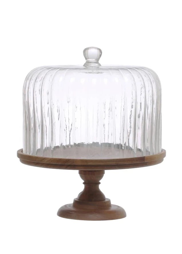 Fluted Glass Cloche - Clementine Home Floral Gift