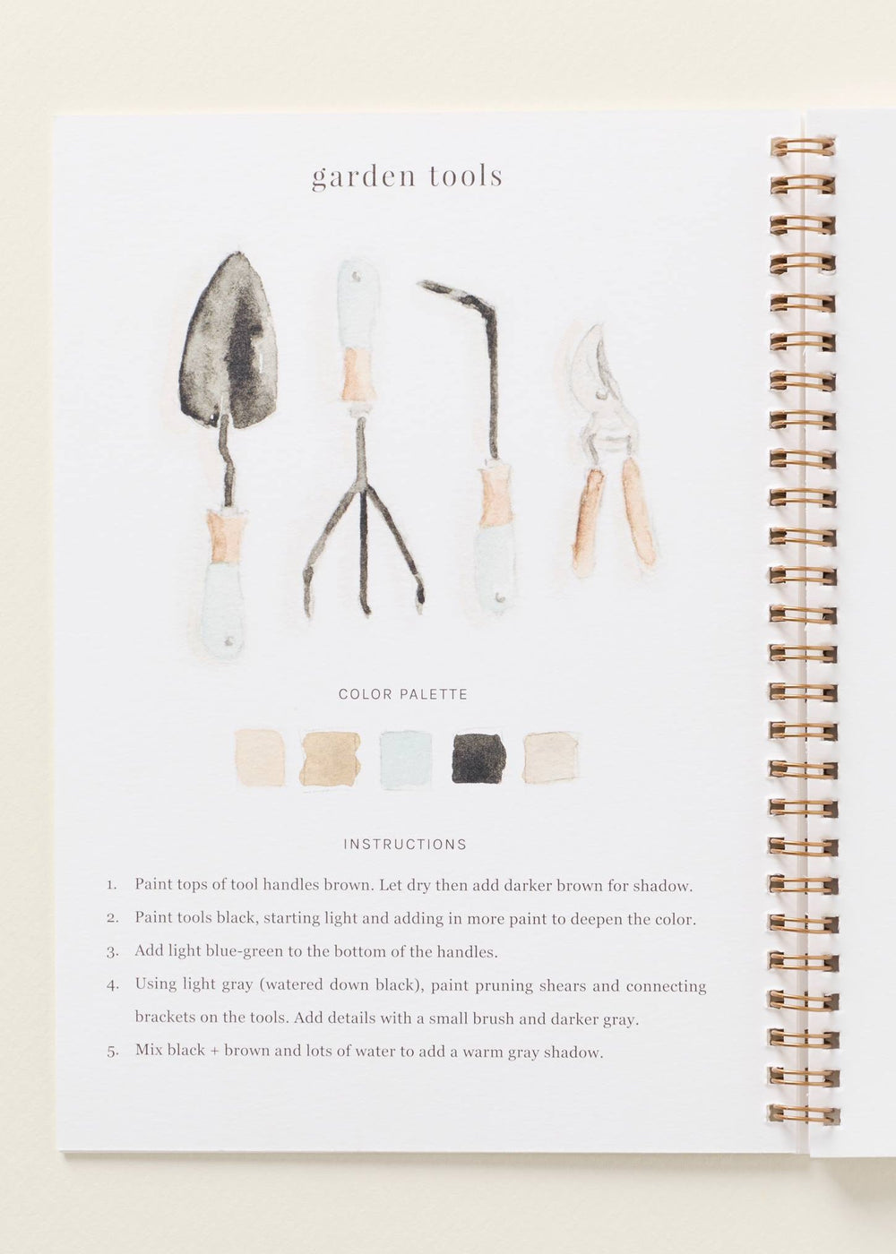 Garden Watercolour Workbook & Paint Set - Clementine Home Floral Gift