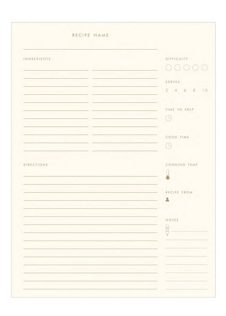 Gathered Recipes – Keepsake Recipe Book - Clementine Home Floral Gift