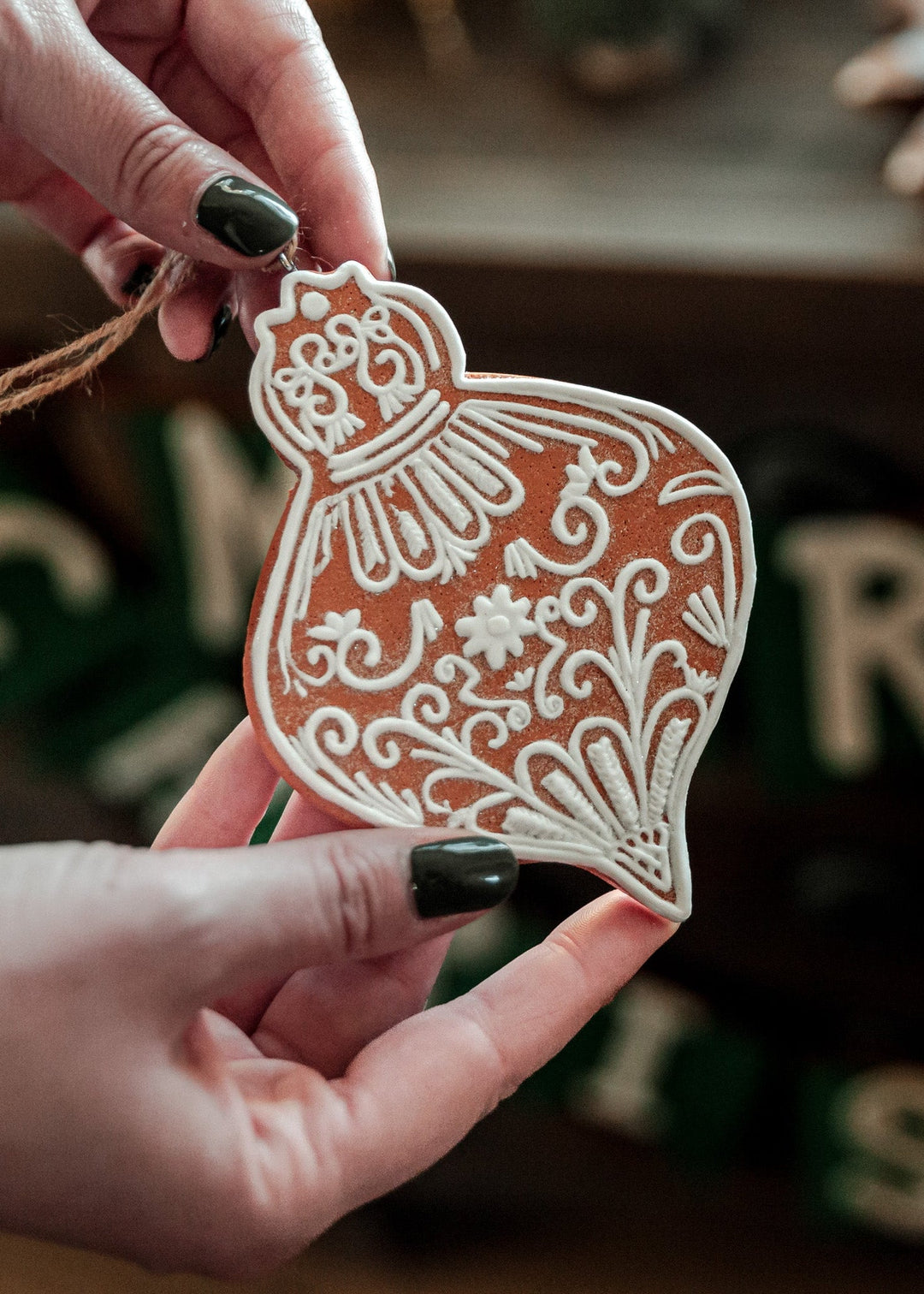 Gingerbread Cookie Ornament - Clementine Home Floral Gift