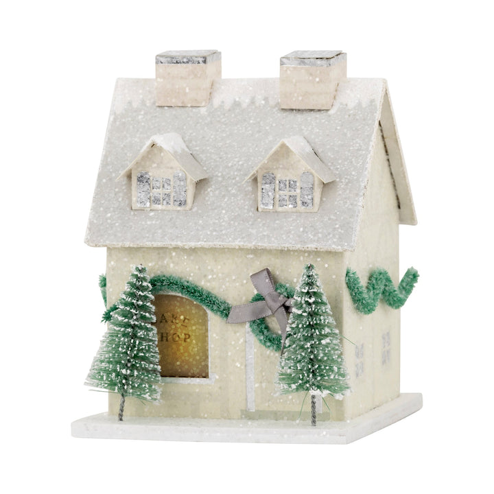 Glitter Christmas Village - Winter - Clementine Home Floral Gift