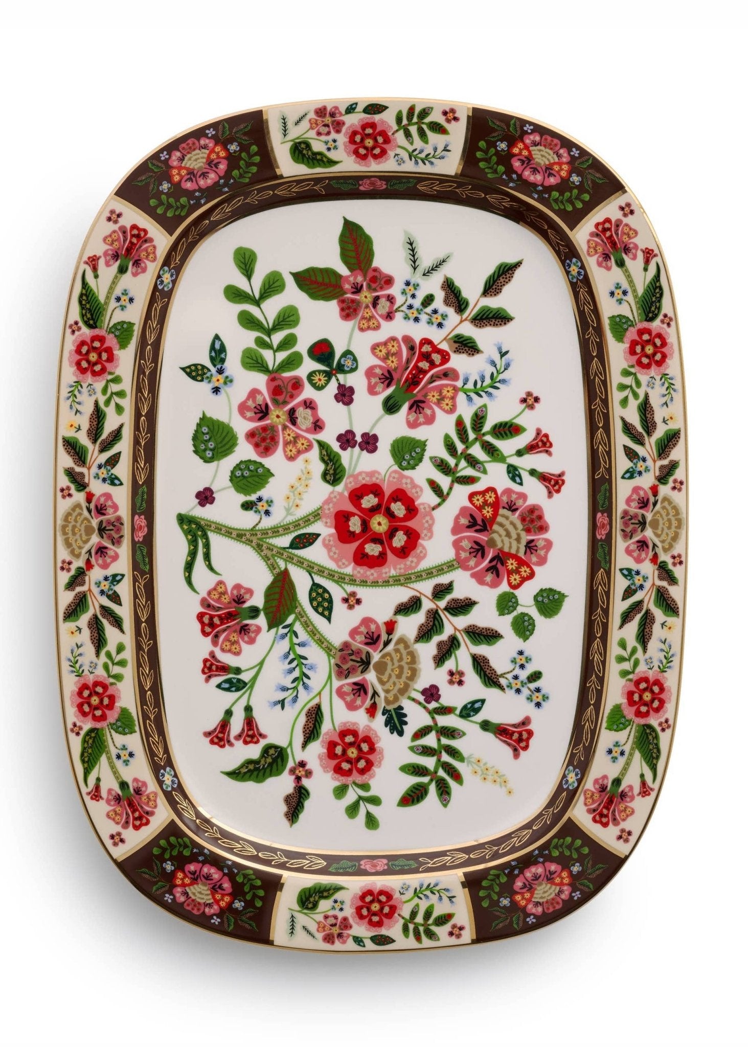 Gracie Large Porcelain Serving Platter - Clementine Home Floral Gift