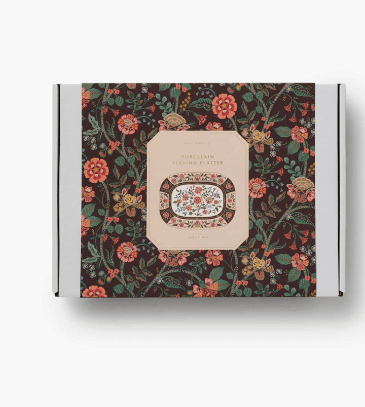 Gracie Large Porcelain Serving Platter - Clementine Home Floral Gift