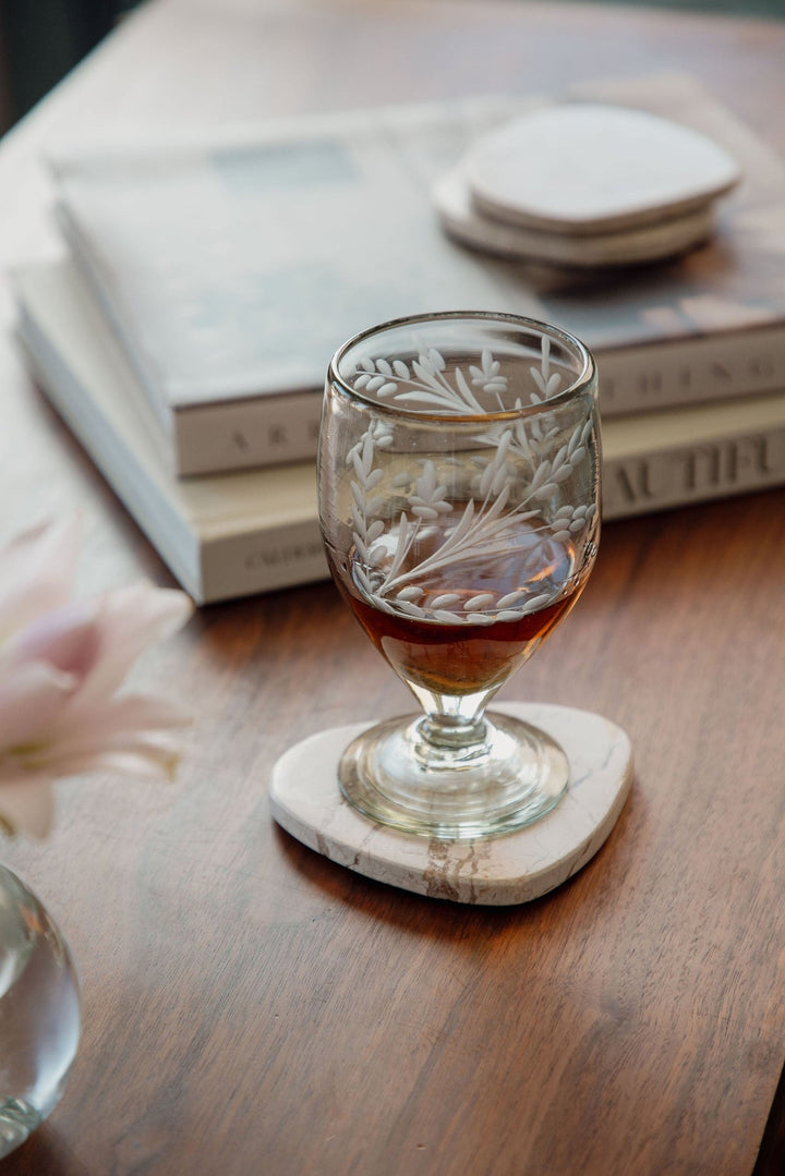 Hand - Etched Lua Glass - Clementine Home Floral Gift