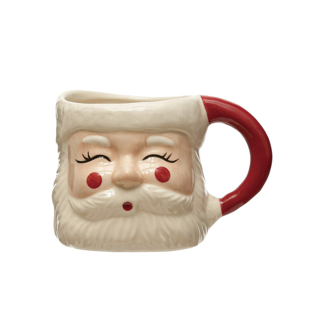 Hand - Painted Santa Mug - Clementine Home Floral Gift