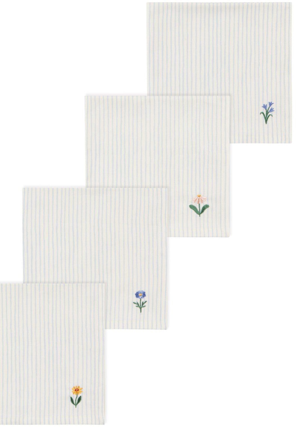 Hand Picked Napkins, Set of 4 - Clementine Home Floral Gift