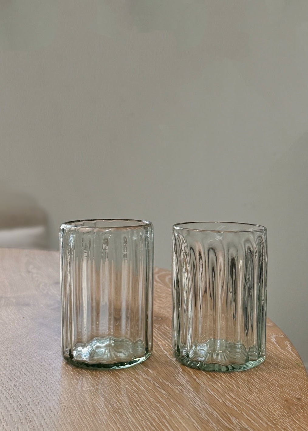 Handblown Fluted Tumbler - Clementine Home Floral Gift