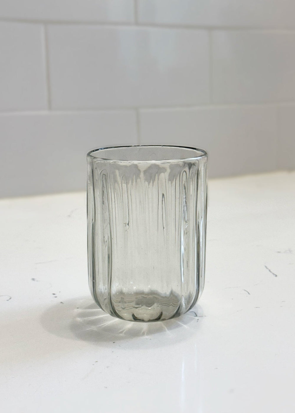 Handblown Fluted Tumbler - Clementine Home Floral Gift