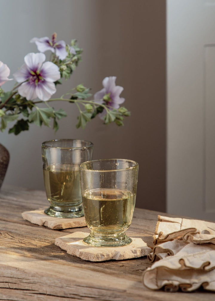 Handblown Footed Glass - Clementine Home Floral Gift