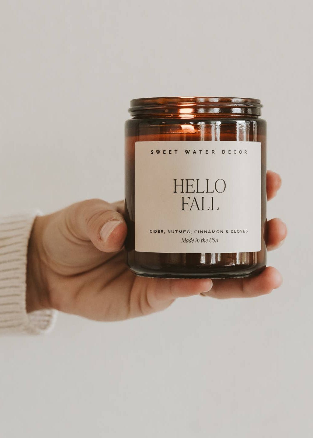 Hello Fall Soy Candle - Clementine Home Floral Gift
