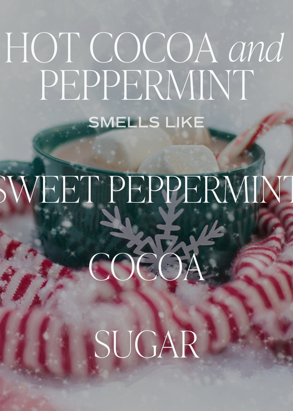 Hot Cocoa + Peppermint Candle - Clementine Home Floral Gift