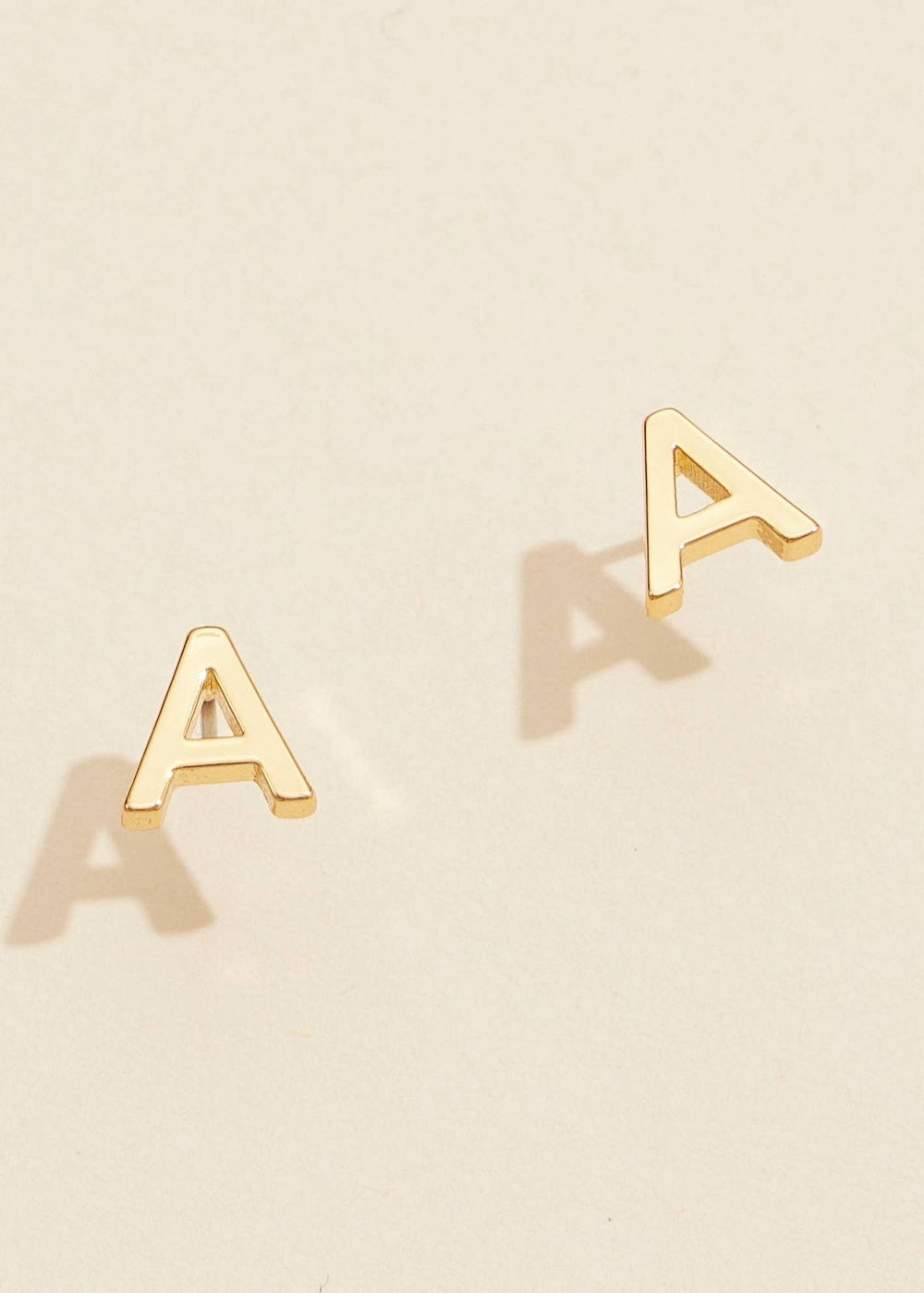 Initial Letter Stud Earrings - Clementine Home Floral Gift