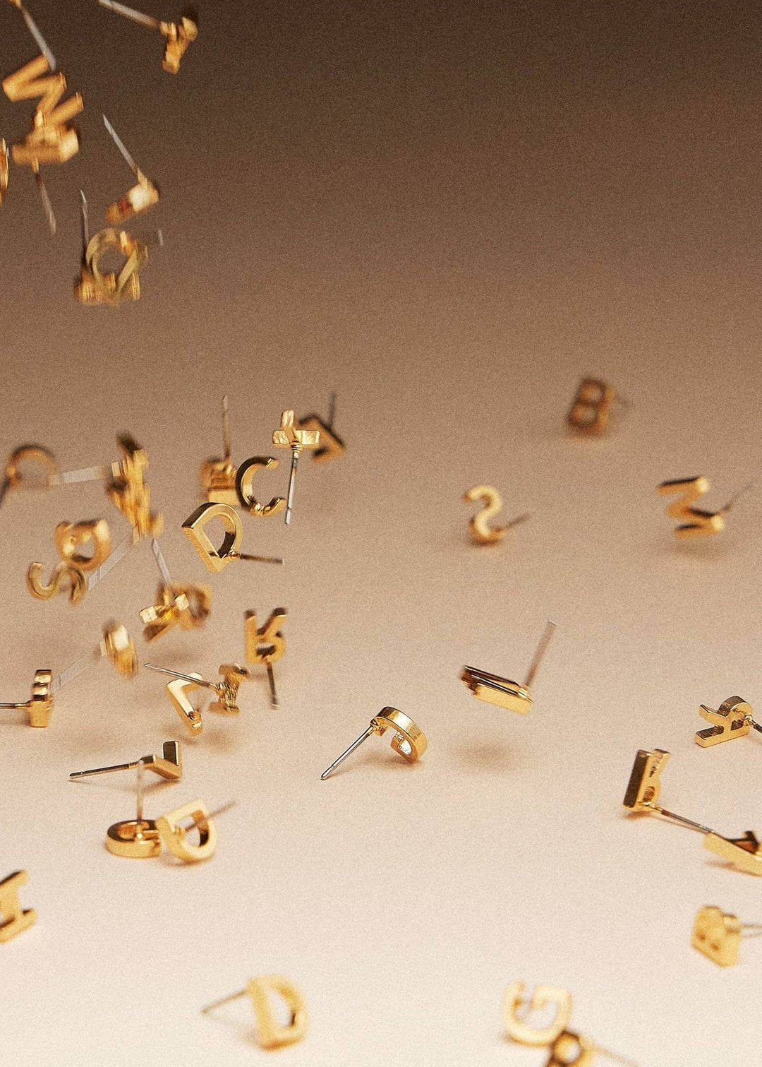 Initial Letter Stud Earrings - Clementine Home Floral Gift