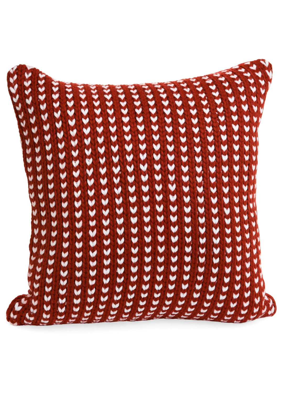 Knit Mini Heart Cushion – Red & White - Clementine Home Floral Gift
