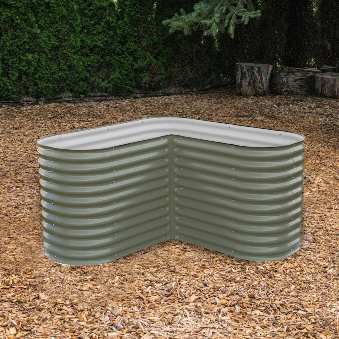 L - Shape Raised Garden Bed - Multiple Heights - Clementine Home Floral Gift