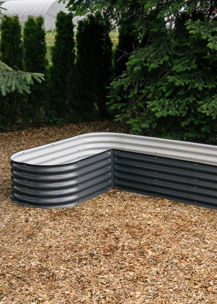 L - Shape Raised Garden Bed - Multiple Heights - Clementine Home Floral Gift