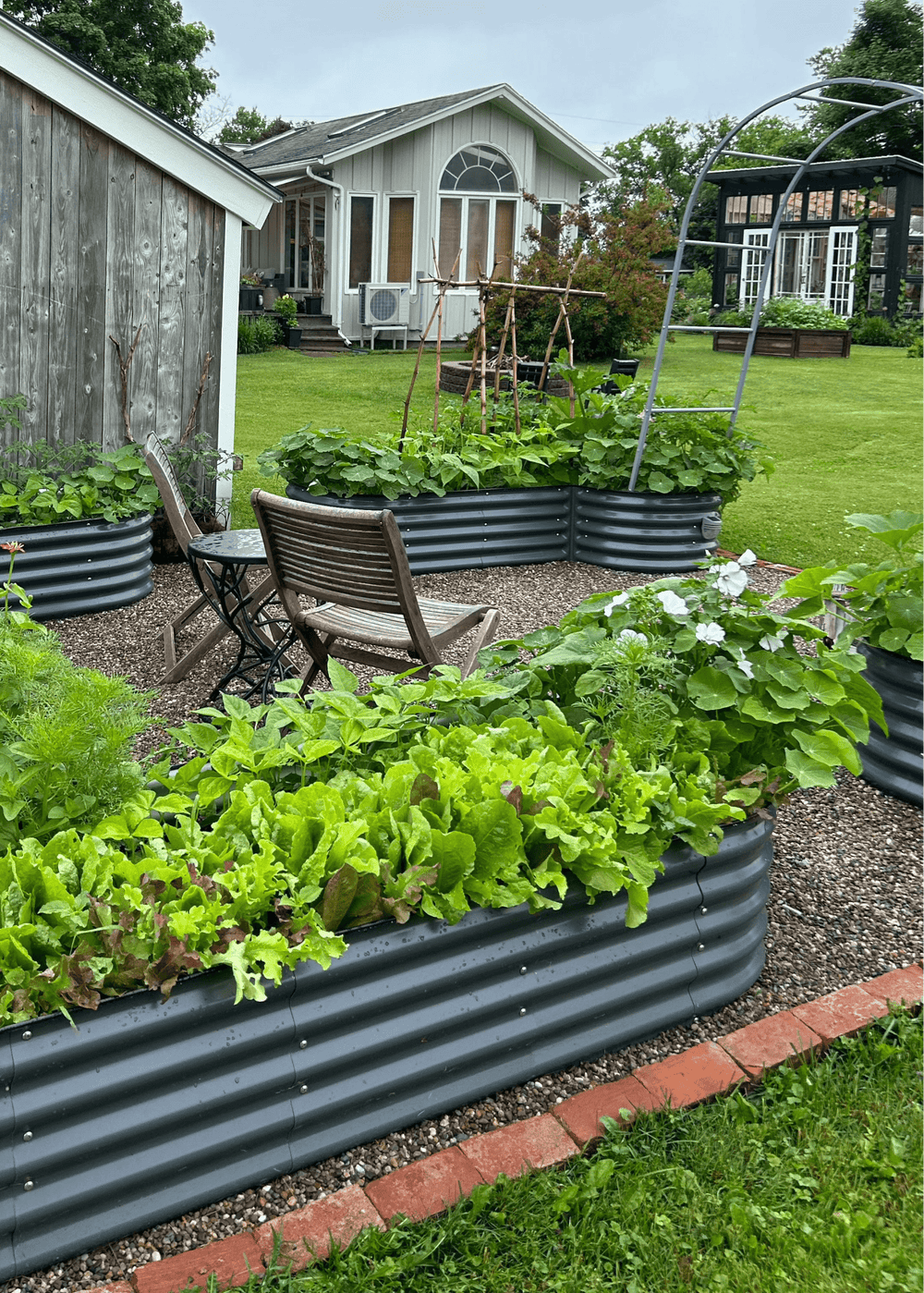 L - Shape Raised Garden Bed - Multiple Heights - Clementine Home Floral Gift
