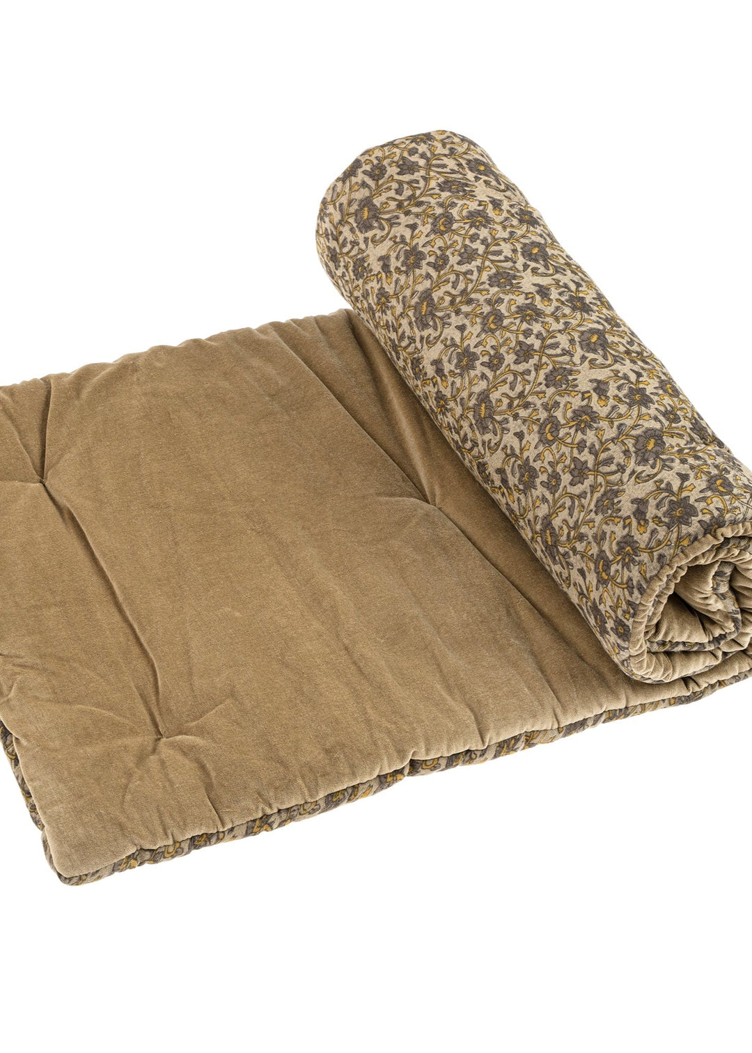 Lakshmi Block Print Velvet French Mattress - Clementine Home Floral Gift