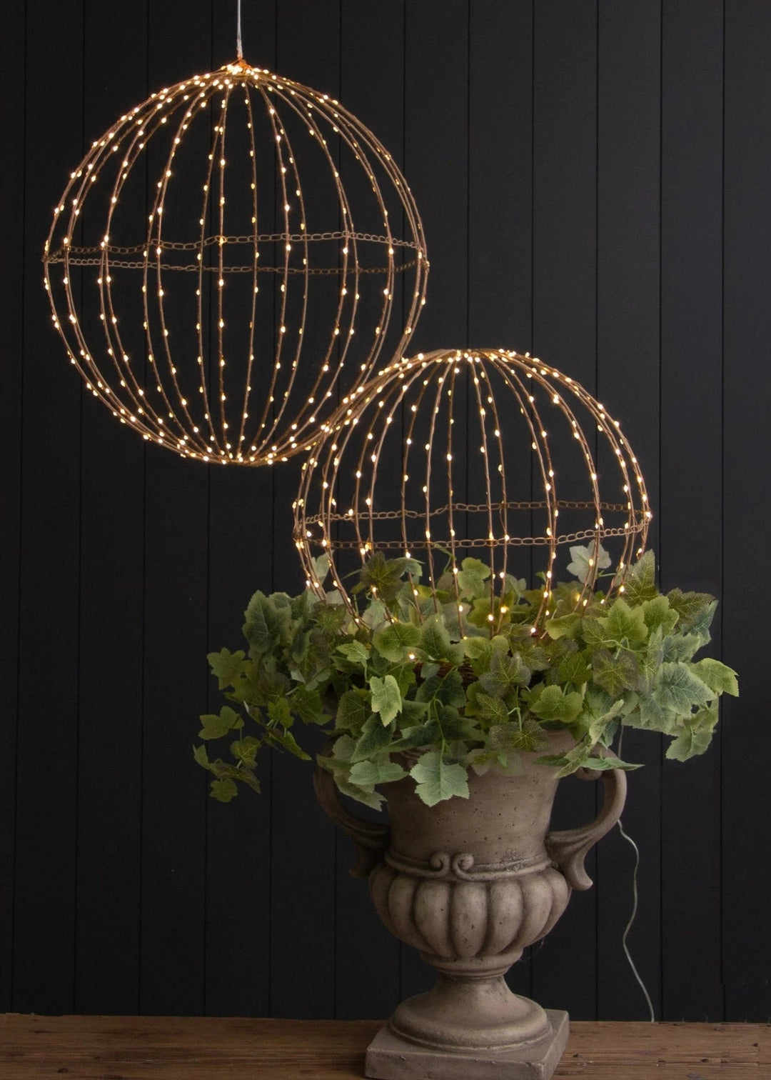 LED Foldable Light Spheres – Set of 2 - Clementine Home Floral Gift