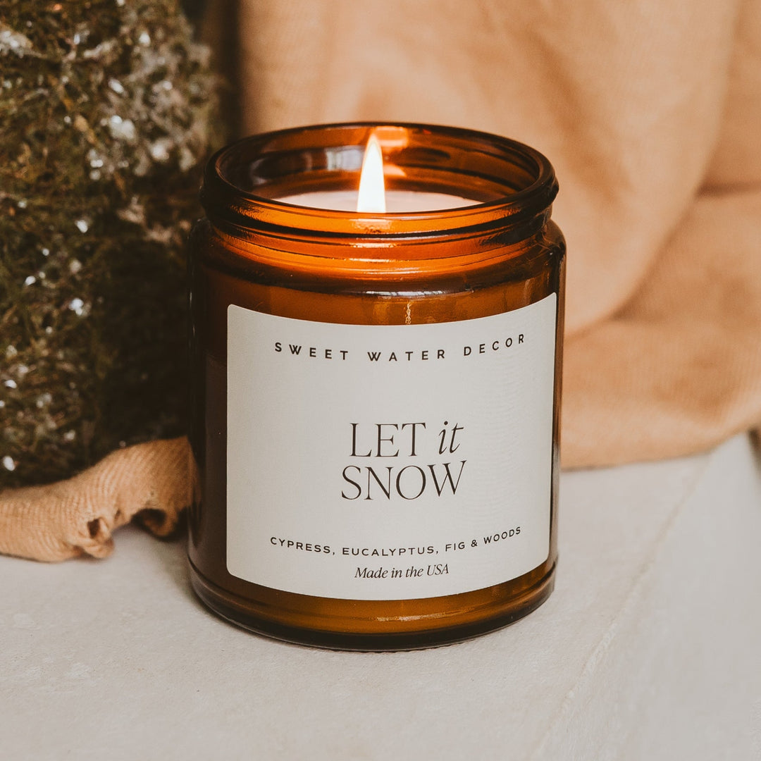 Let it Snow Candle (Box 12 - Day 13) - Clementine Home Floral Gift