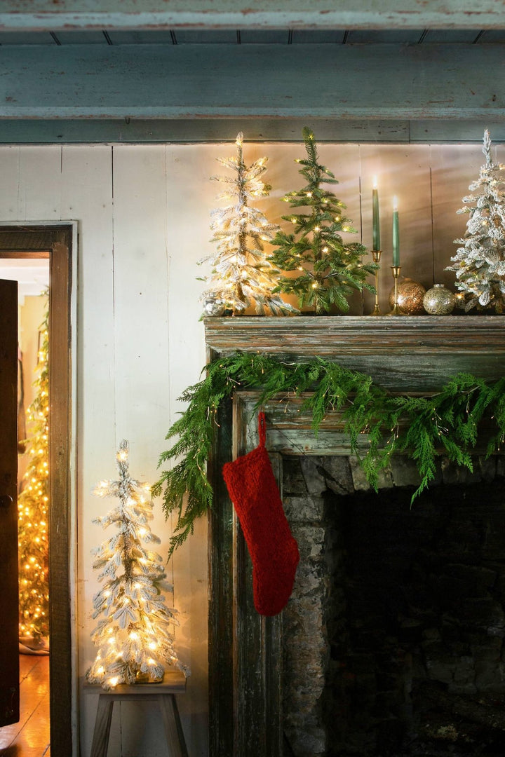 Lighted Pine Tree in Bag - Clementine Home Floral Gift