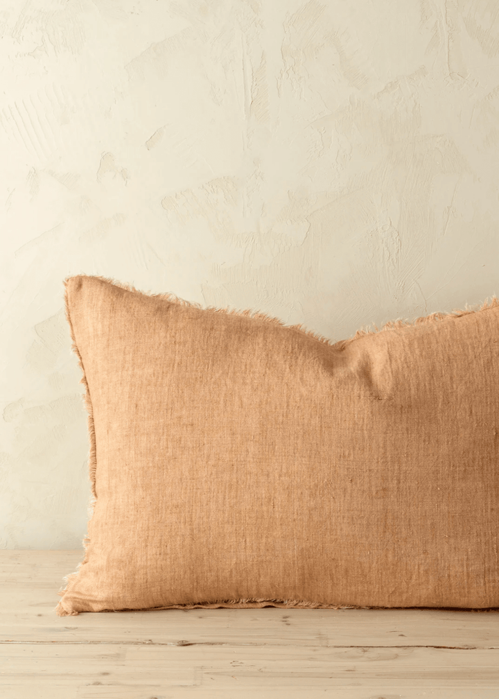 Lina Linen Pillow – Terracotta - Clementine Home Floral Gift