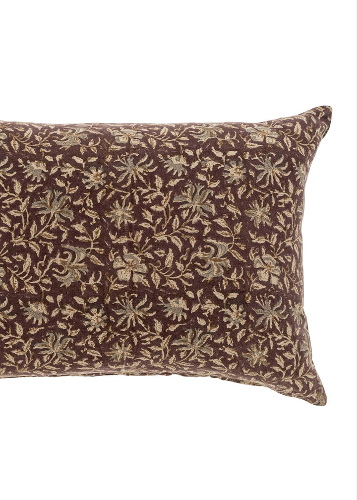 Meera Block Print Pillow - Clementine Home Floral Gift