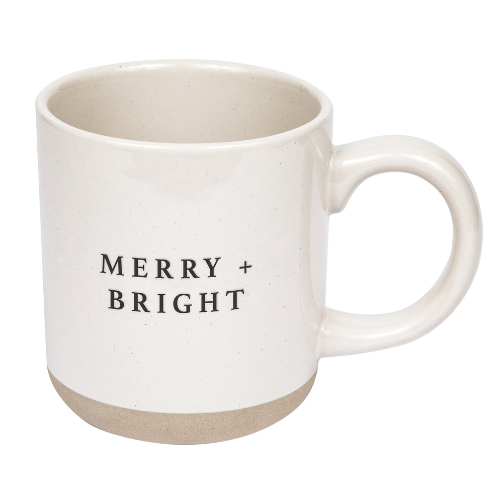 Merry & Bright Stoneware Mug ( Box 14 - Day 11) - Clementine Home Floral Gift
