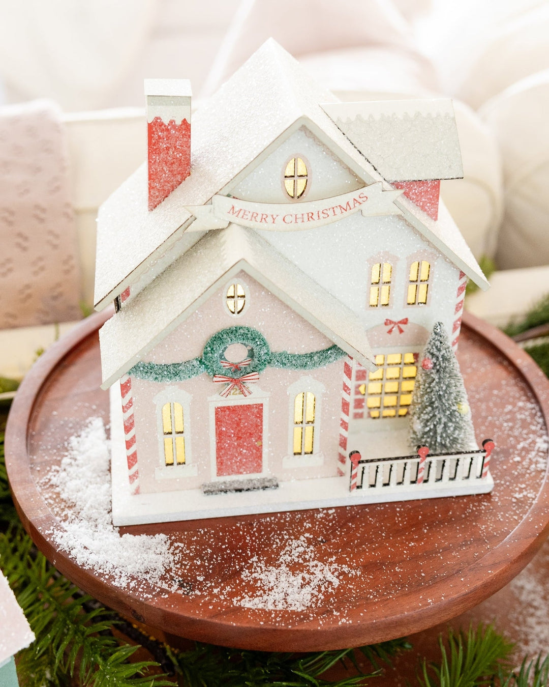 Merry Glitter Village, Set of 3 - Clementine Home Floral Gift