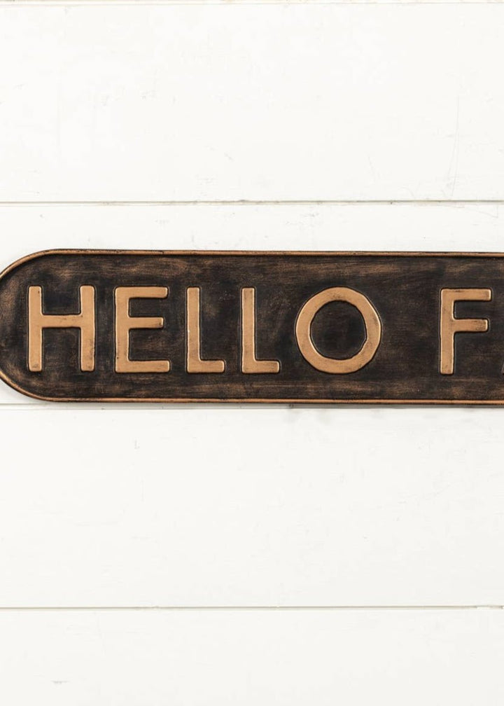 Metal Hello Fall Sign - Clementine Home Floral Gift