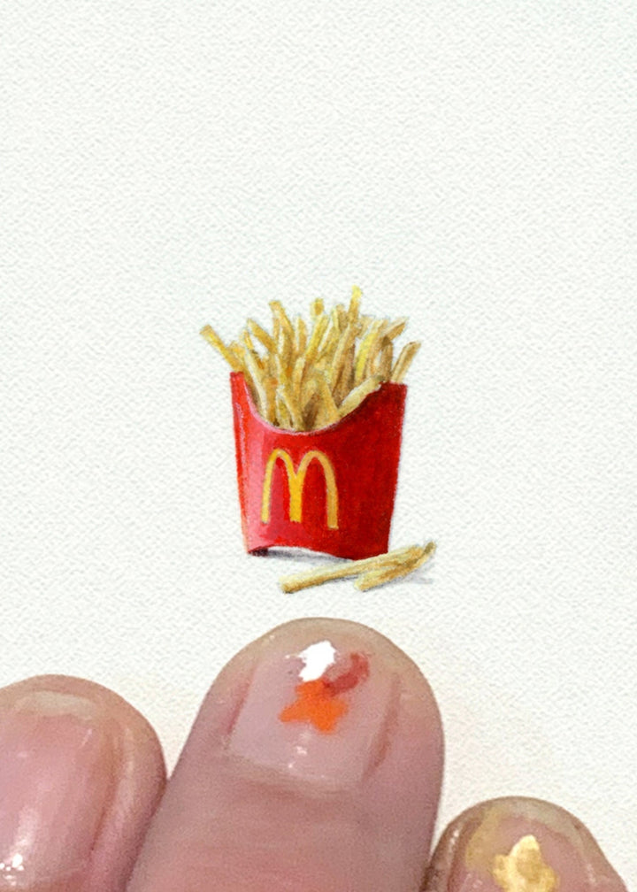 Mini Art Print - French Fries - Clementine Home Floral Gift