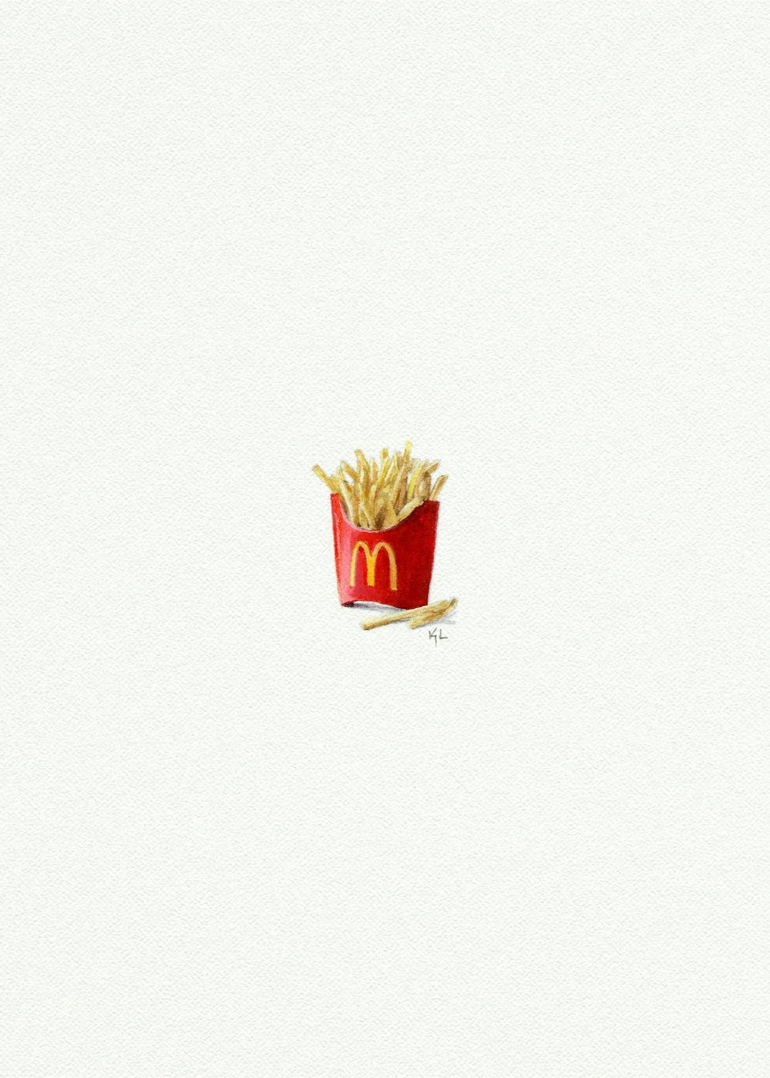 Mini Art Print - French Fries - Clementine Home Floral Gift