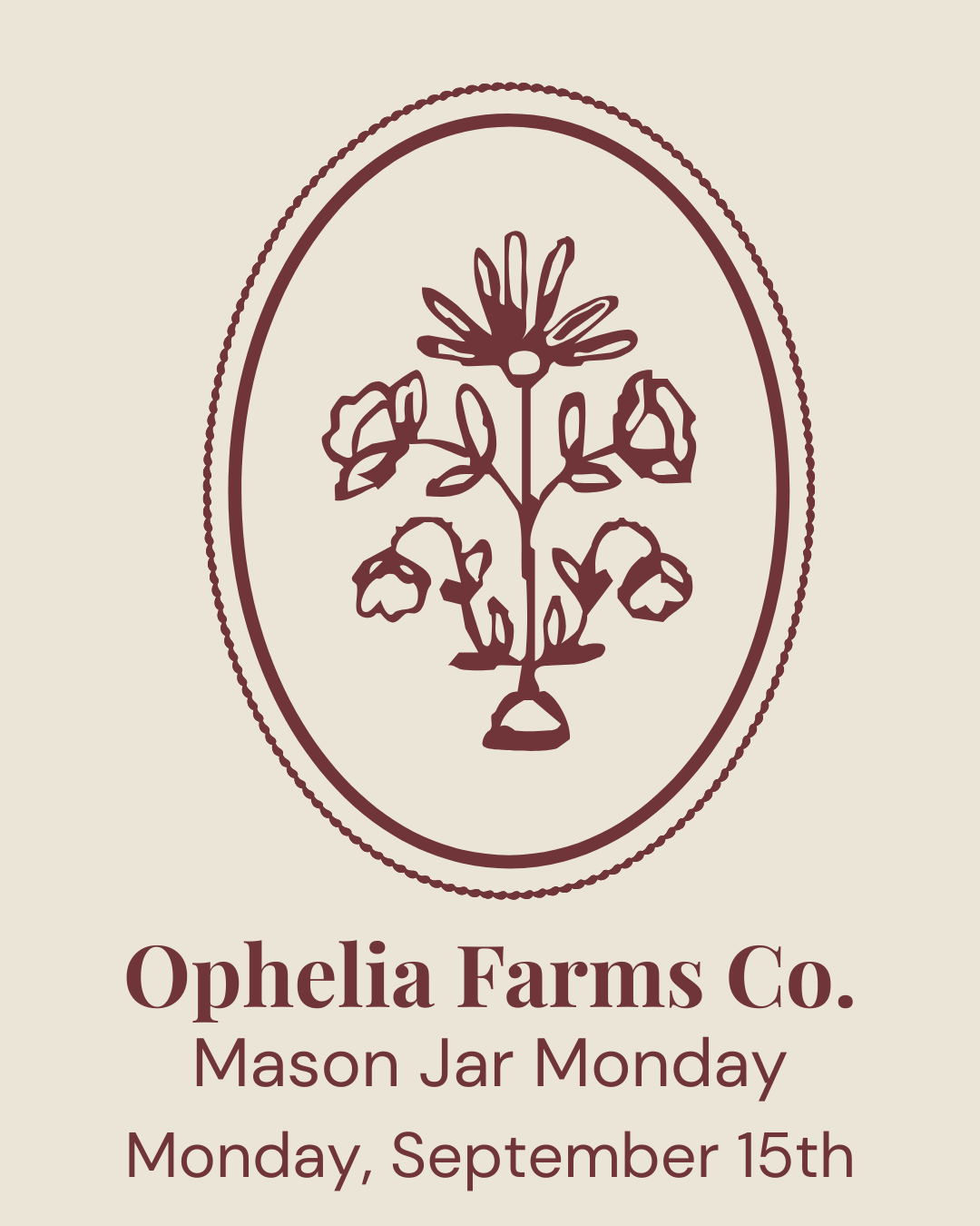 Monday Mason Jar Bouquet : Monday, September 15th - Clementine Home Floral Gift