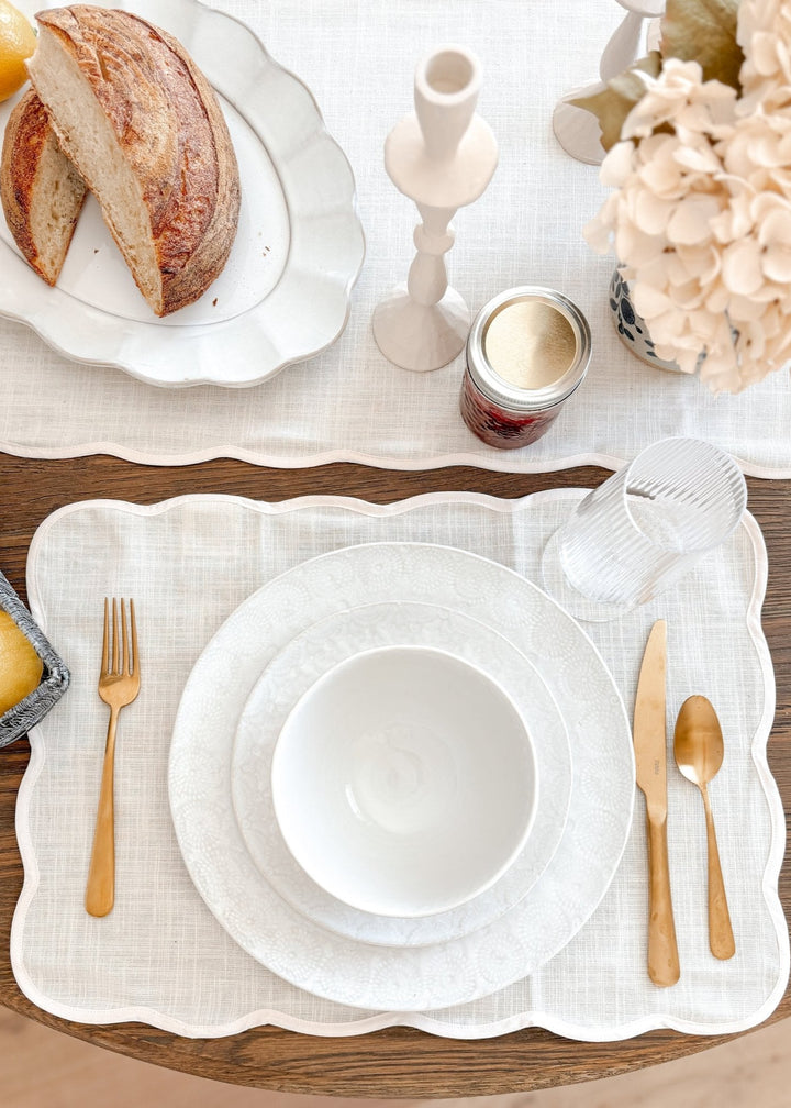 Natural Florence Placemats, Set of 4 - Clementine Home Floral Gift