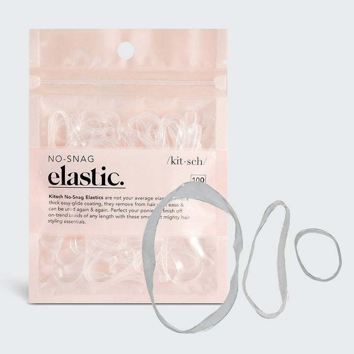 No - Snag Elastic Bands – 100 Piece Set (Clear) - Clementine Home Floral Gift