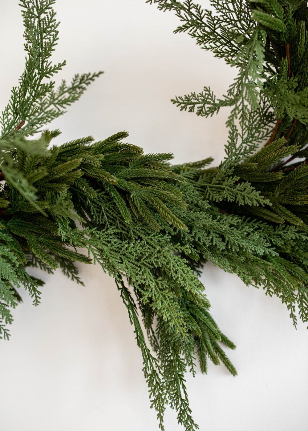 Norfolk & Cypress Mix Faux Garland - Real Touch - Clementine Home Floral Gift
