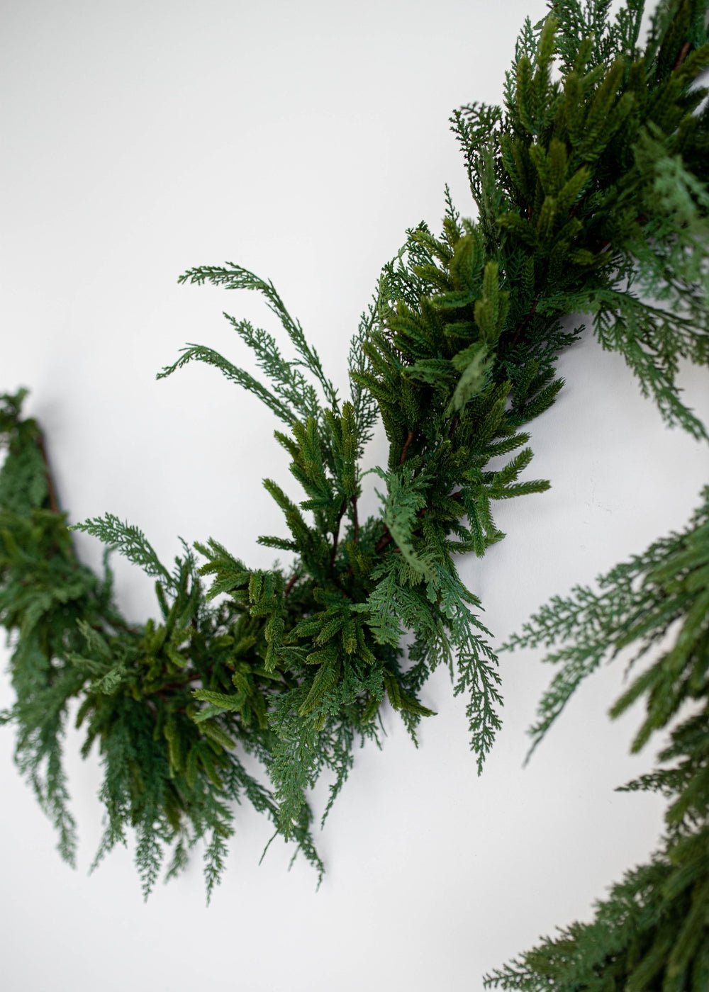 Norfolk & Cypress Mix Faux Garland - Real Touch - Clementine Home Floral Gift