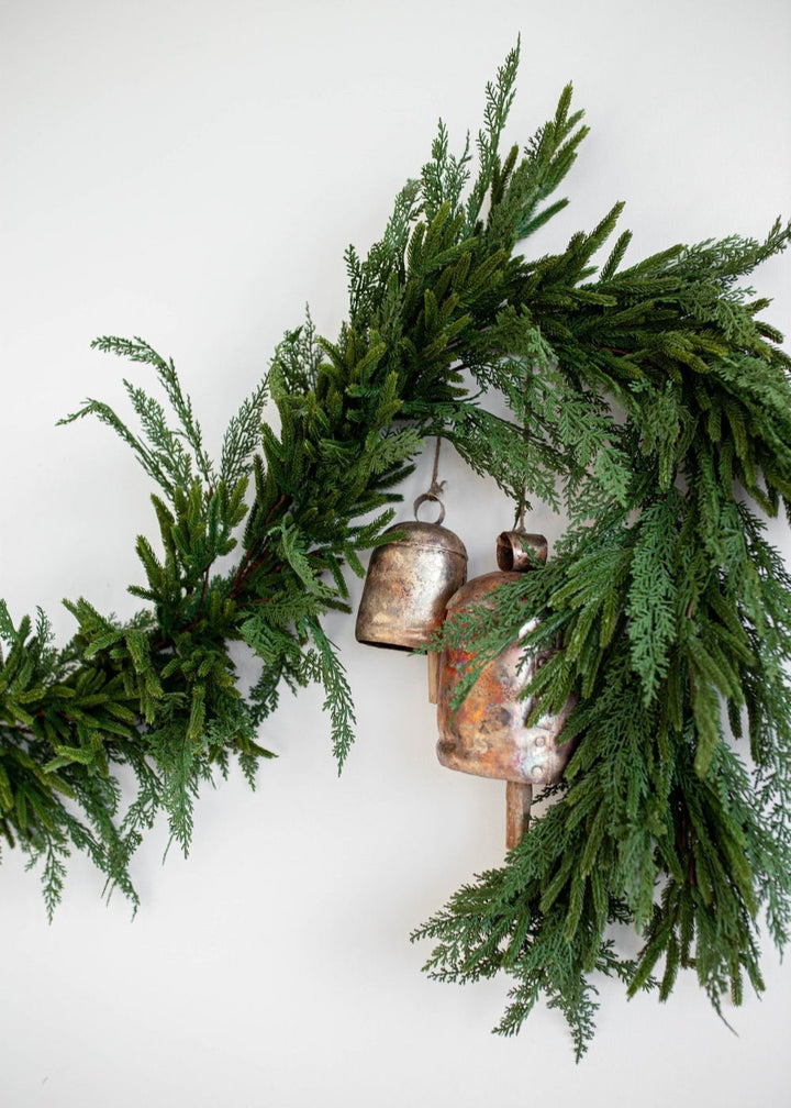 Norfolk & Cypress Mix Faux Garland - Real Touch - Clementine Home Floral Gift