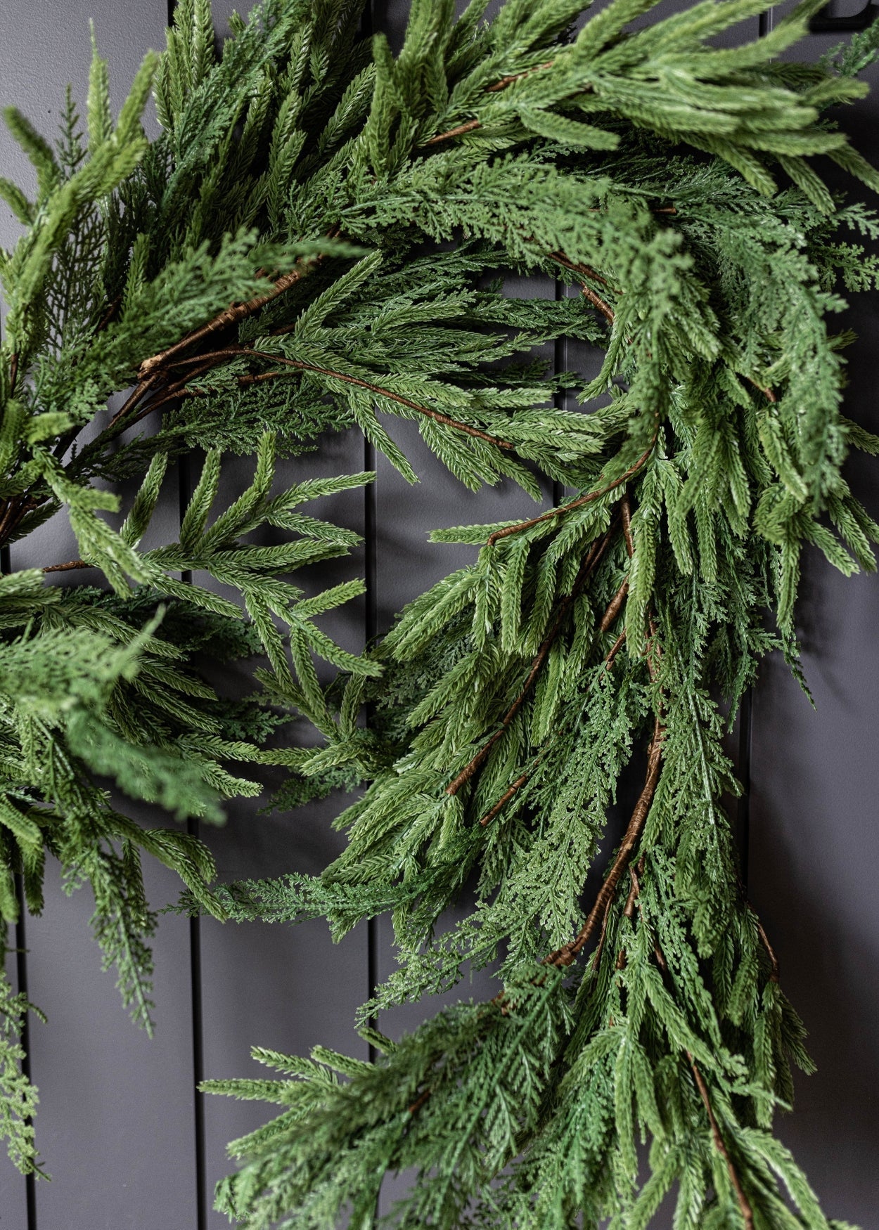 Norfolk & Cypress Mix Real Touch Faux Christmas Garland - Clementine Home Floral Gift