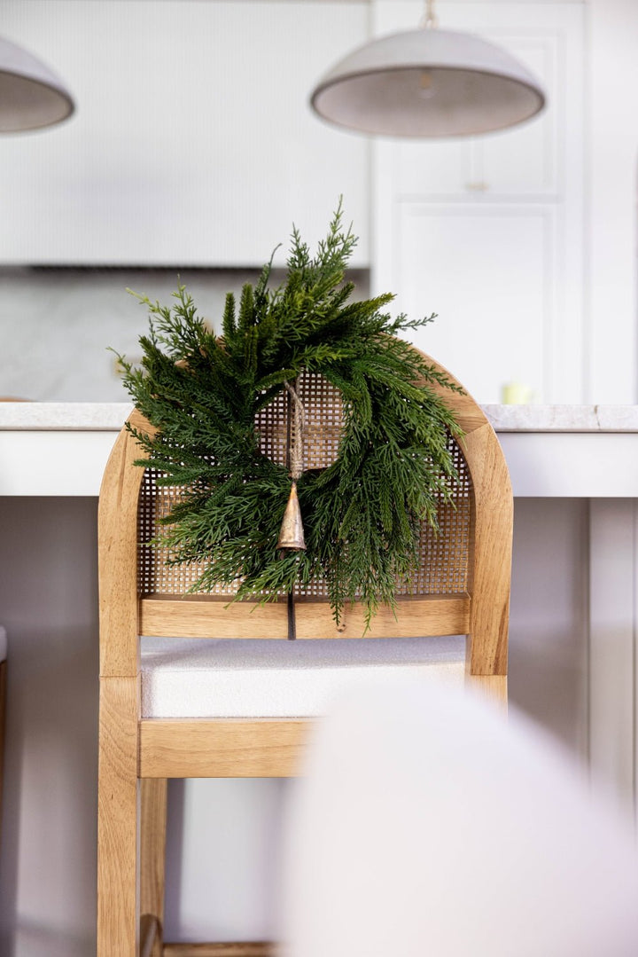 Norfolk & Cypress Mixed Real Touch Wreath, 14” - Clementine Home Floral Gift