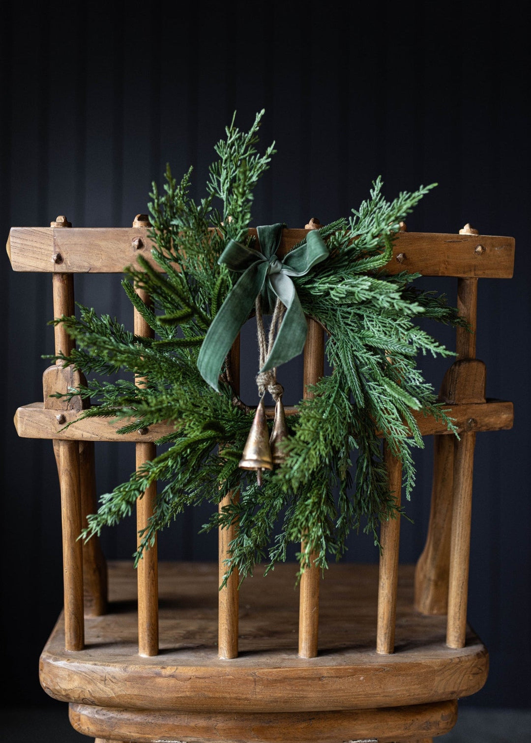 Norfolk & Cypress Mixed Real Touch Wreath, 14” - Clementine Home Floral Gift