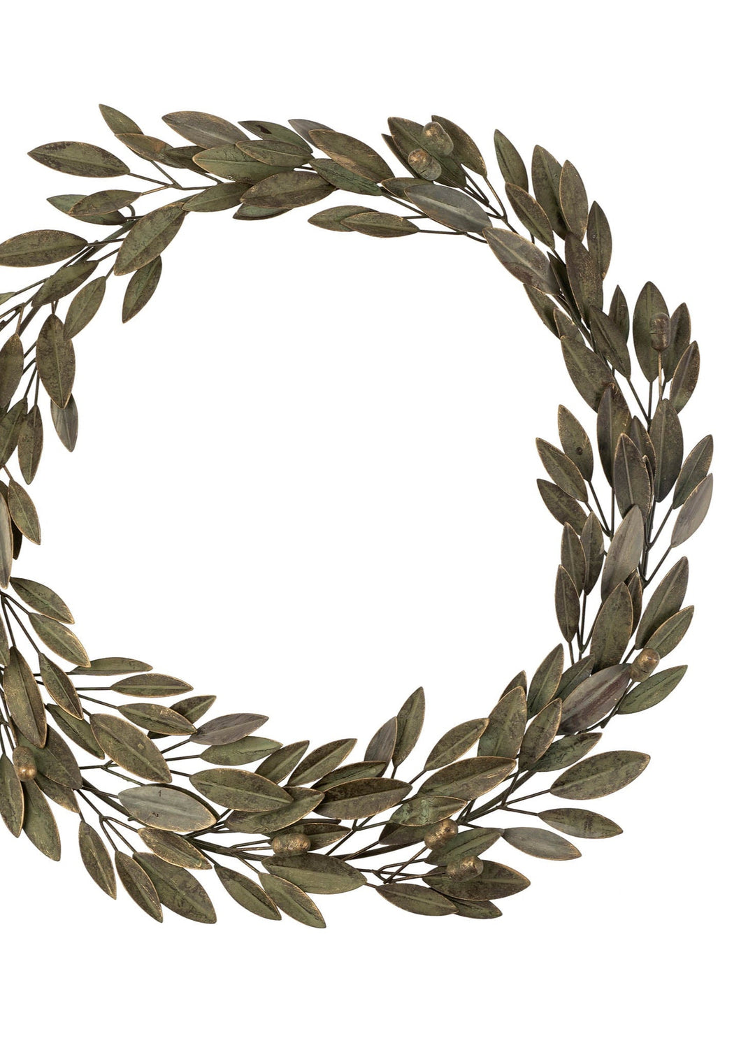 Olive Metal Wreath - Clementine Home Floral Gift