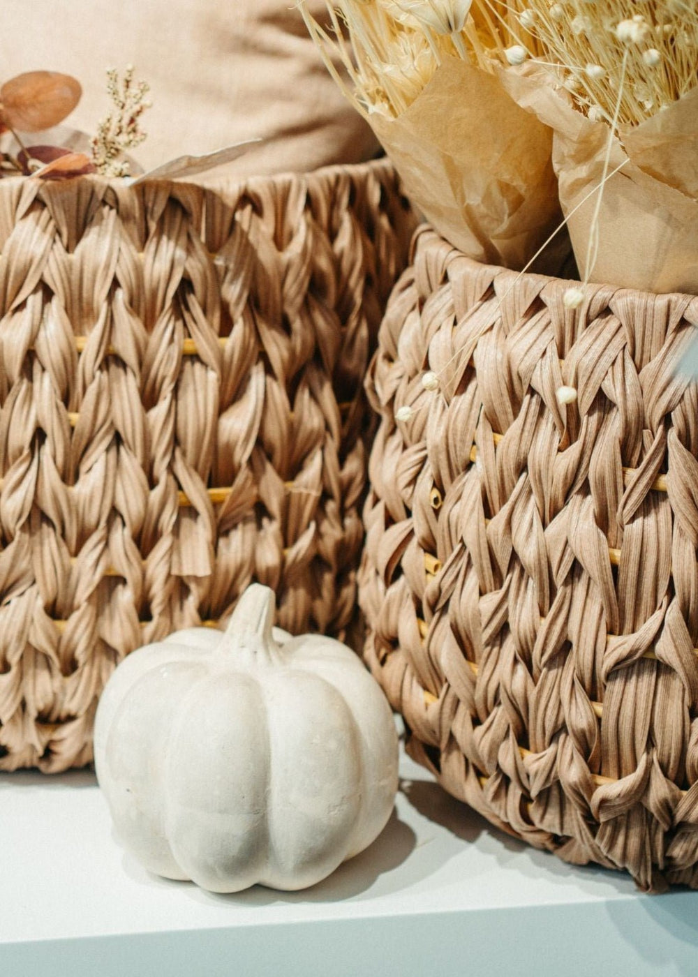 Paper Mache Pumpkin - Clementine Home Floral Gift
