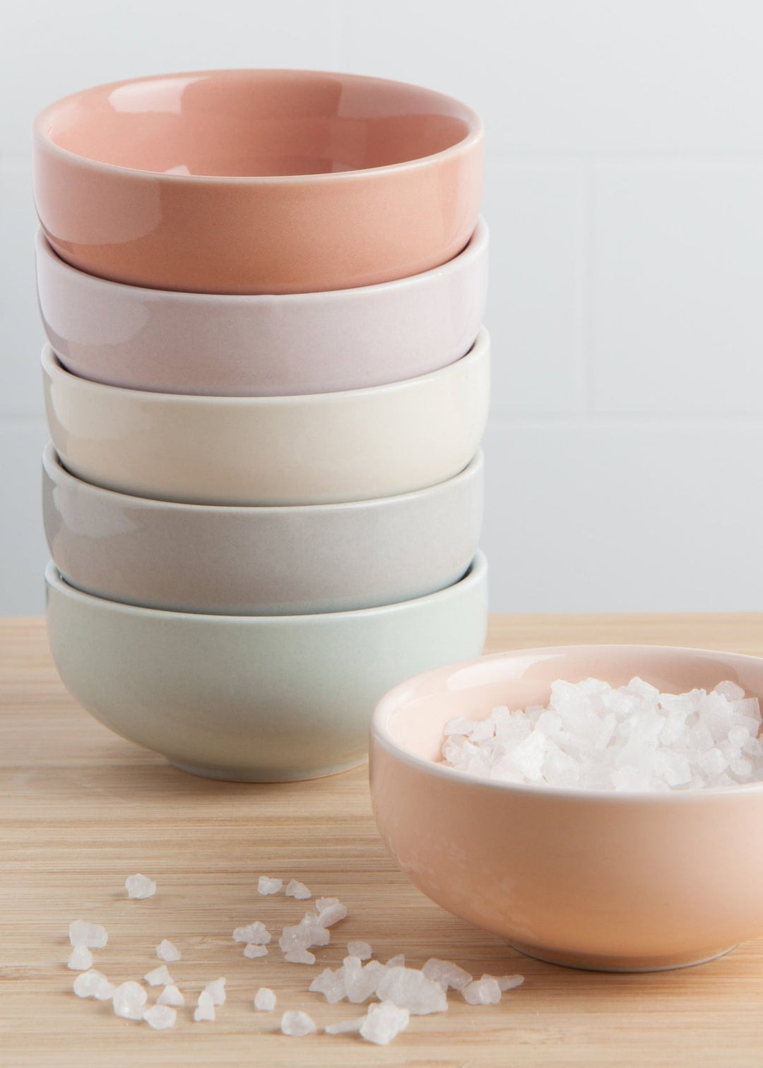 Pinch Bowls, Set of 6 - Cloud - Clementine Home Floral Gift